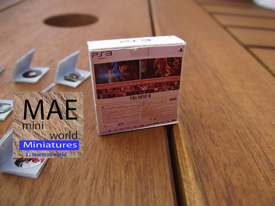 PS3 Set videogame console box miniature game Scale 1/12 3DS XL Wii & mini 